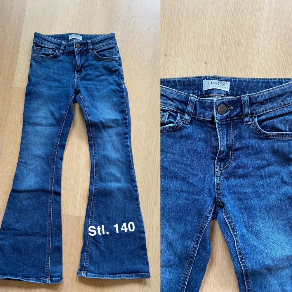 Fint skick, lågt skurna jeans från Lindex stl. 140. Jeans & Byxor.