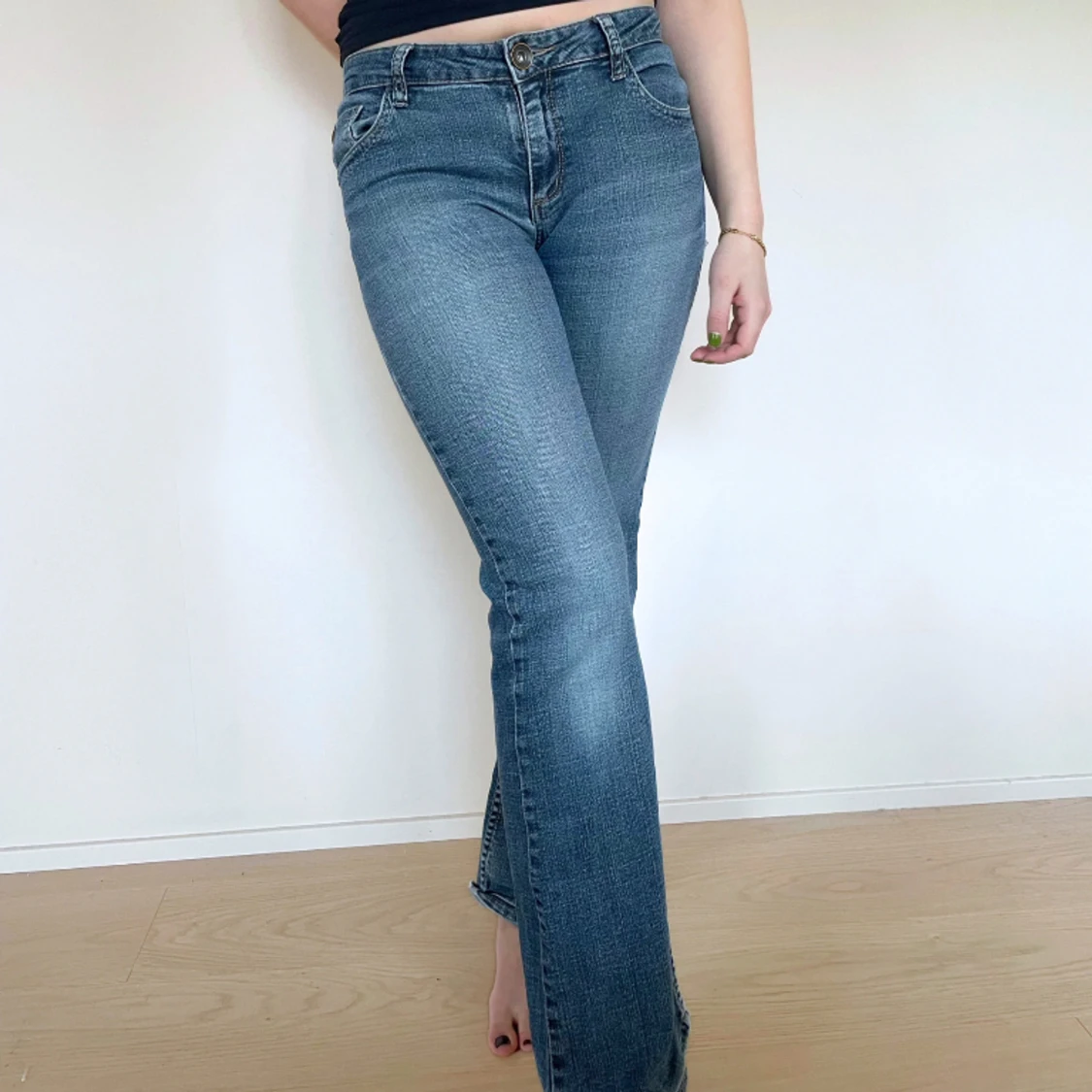 Lågmidjade Vintage Bootcut Jeans  - 90