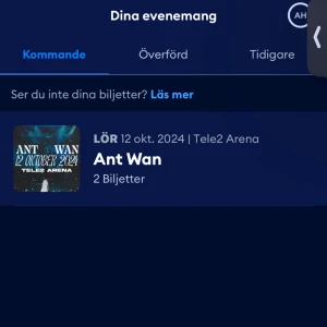 Antwan Biljetter - Säljer två antwan biljetter för 1000kr styck