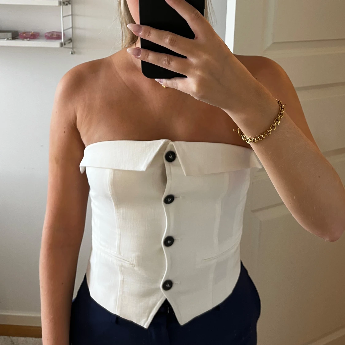 Vit korsett