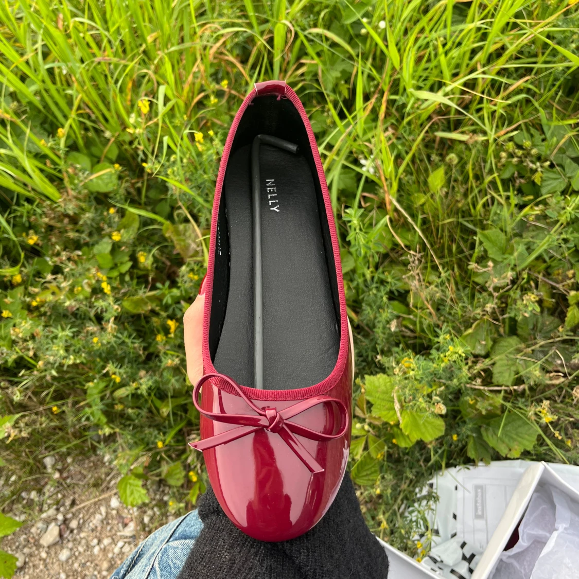 Vinröda ballerinaskor - 91