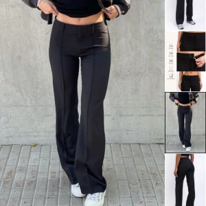 Lågmidjade kostymbyxor från madlady  - Säljer mina lågmidjade kostymbyxor som tyvärr är för korta för mig💕väldigt fint skick🥰storlek: 34/ tall  Nypris:649 kr  Skriv om ni har frågor💗