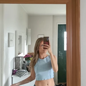 Blått linne - Blått linne knappt använd 