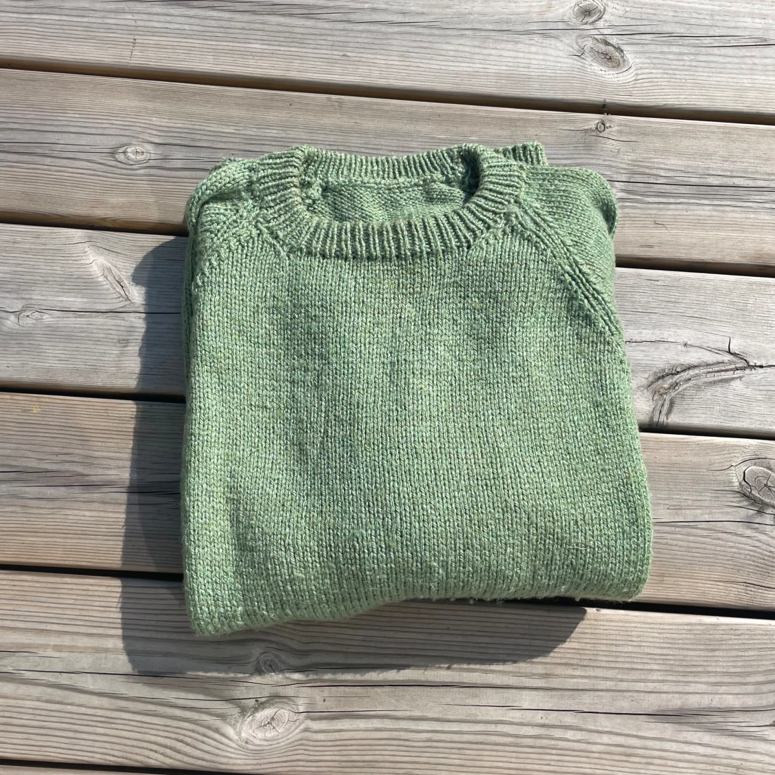 Grön stickade tröja