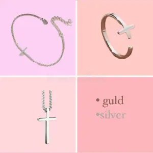 Tre olika slags smycken i två olika färgval, Armband, Halsband och Ring. 25 kr/st Eller 60 kr/ sett. Ett sett innehåller ett armband, ett halsband och en ring i vald färg.