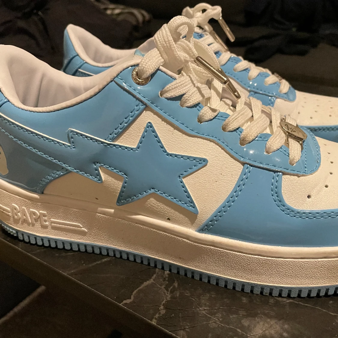 Ljusblå bapestas str 42