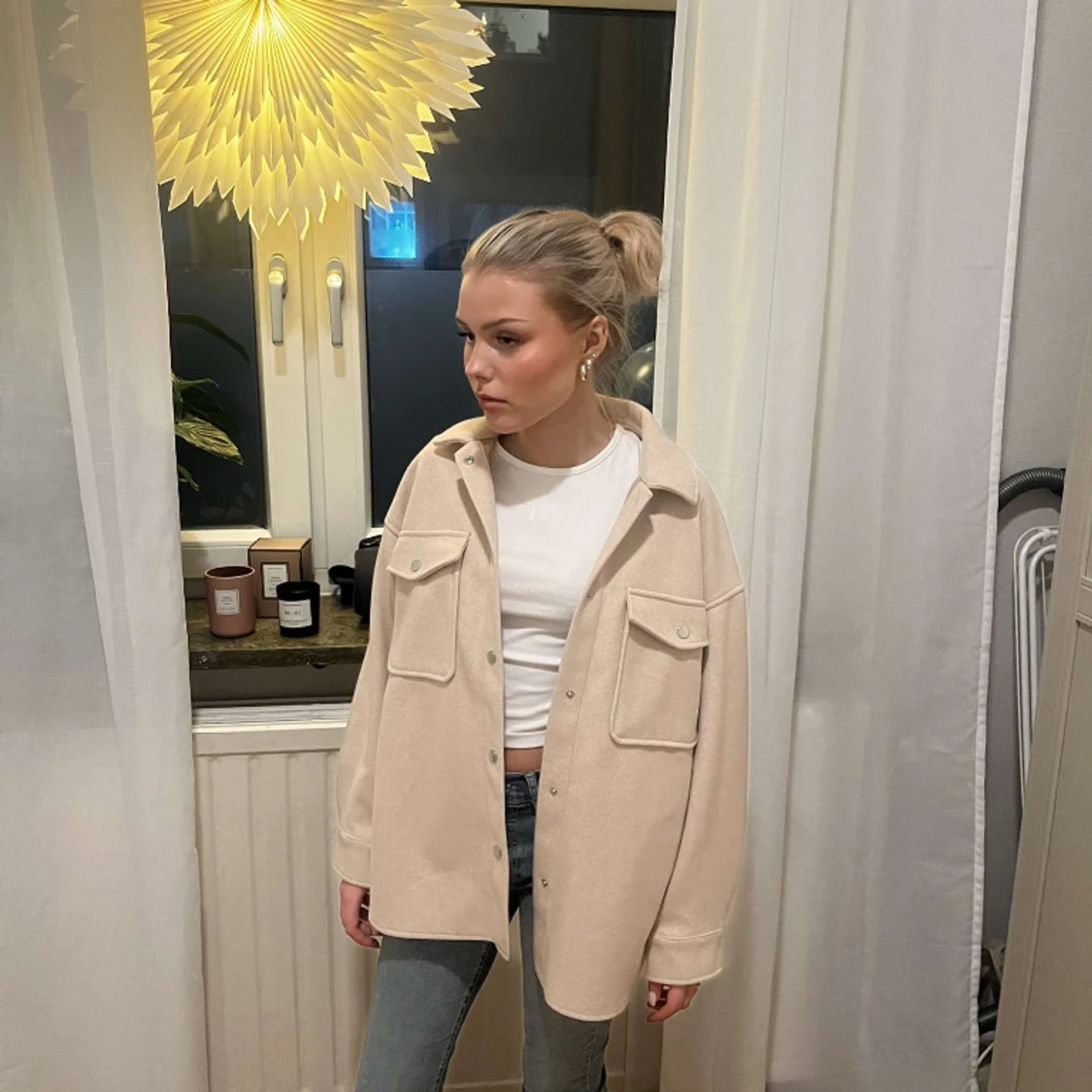 Beige kappa zara