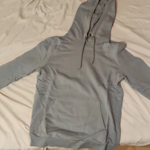 Ljusblå hoodie - Basic hoodie från asos, bra skick endast skrynklig. Ser nästan grå ut på bild men den ljusblå