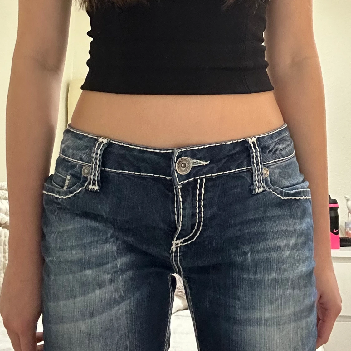 lågmidjade jeans - 91