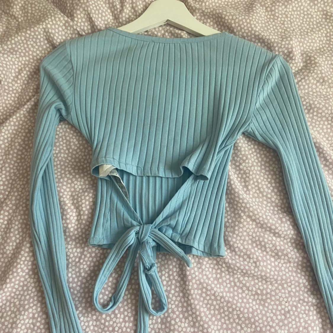 Ljusblå långärmat top  - 91