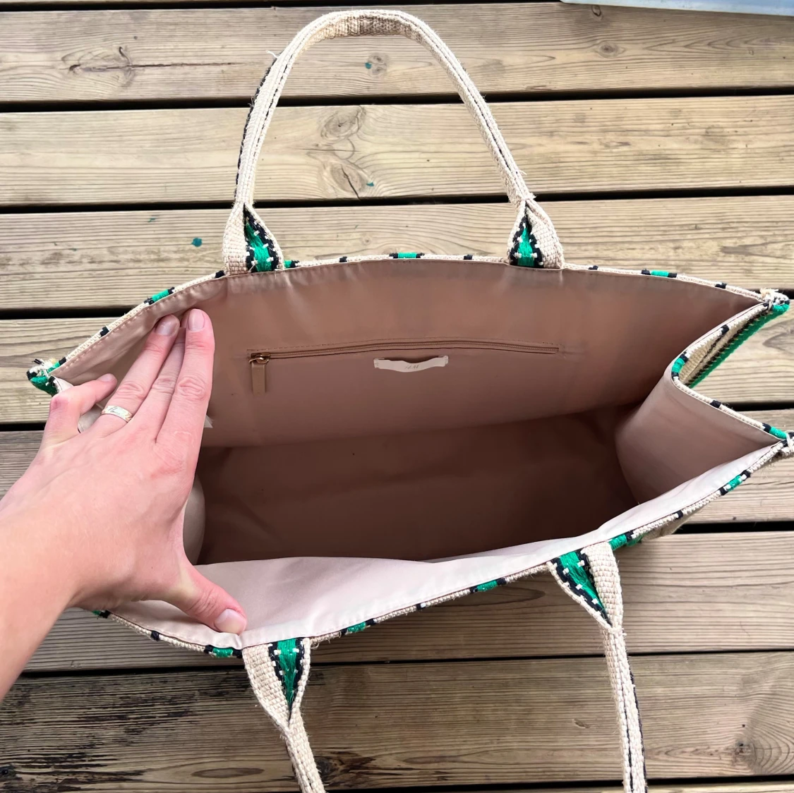 Handväska i jute - 90