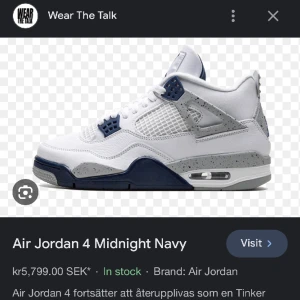 Jordans  - Vill se om någon är intresserad ut av mina jordans 4 som är använda ca 4 gånger.