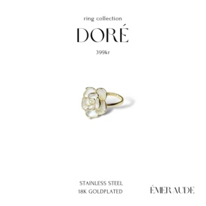 Doré ring  - En justerbar ring för alla tillfällen, i 18k guld plätering & rostfritt stål. Ringen justeras till önskad storlek ❤️