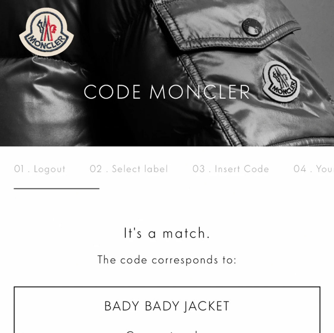 Moncler bady jacket - 90