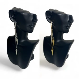 Spik örhänge  - Spik örhänge dubbel Finns i guld och i silver