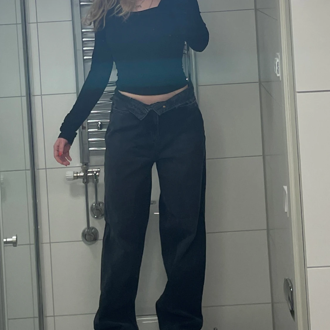 Svarta baggy jeans - 90