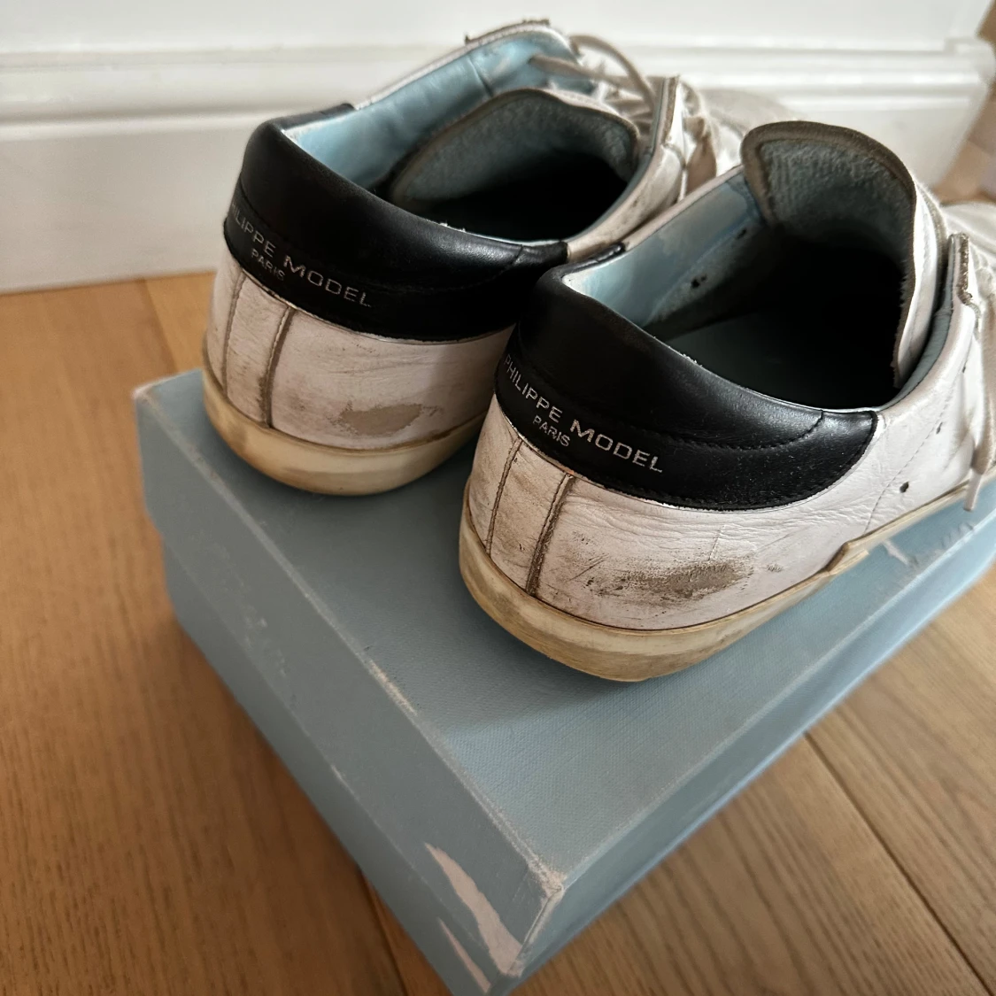 Vita Philippe Model sneakers i skinn - 4