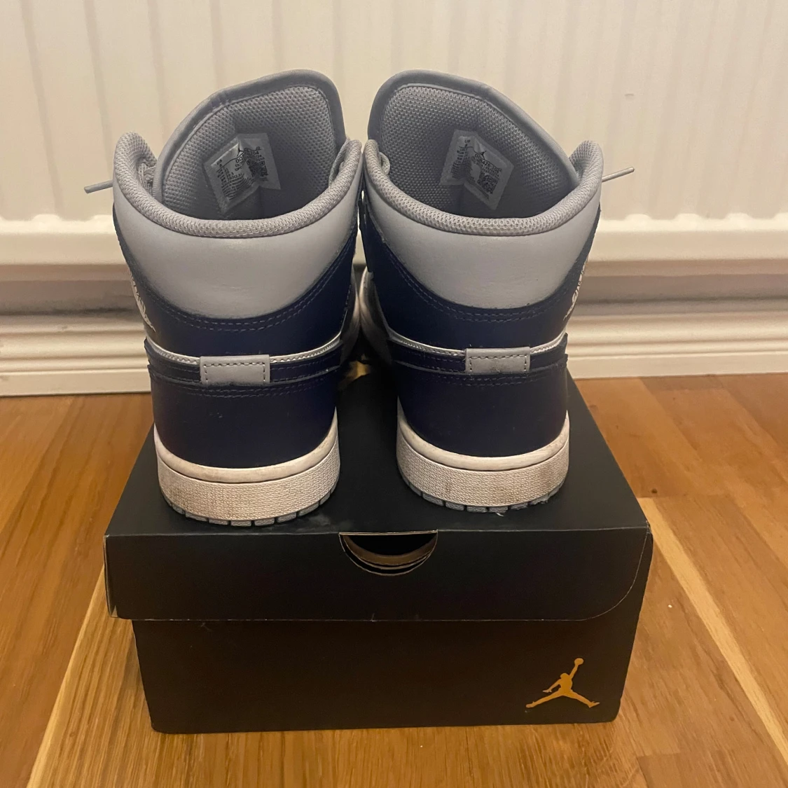 Nike Air Jordan 1 Mid grå/blå sneakers - 2