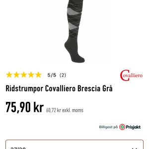 Grå rutiga ridstrumpor Covalliero - Snygga knähöga ridstrumpor från Covalliero i grått, svart och vitt med klassiskt rutig argyle-mönster. Stretchiga och sköna!