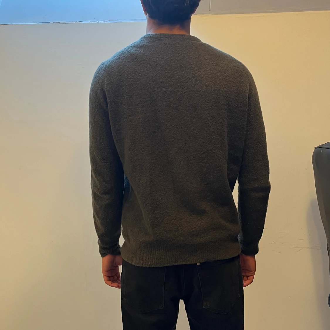 Mörkgrön ulltröja från Massimo Dutti - 1