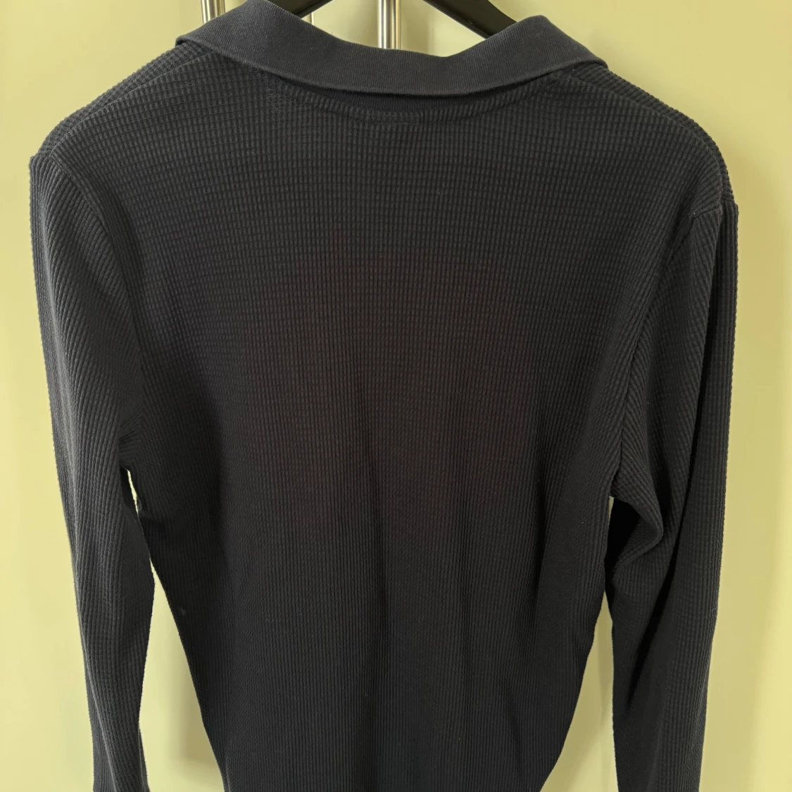 Marinblå pikétröja från H&M slim fit - 1