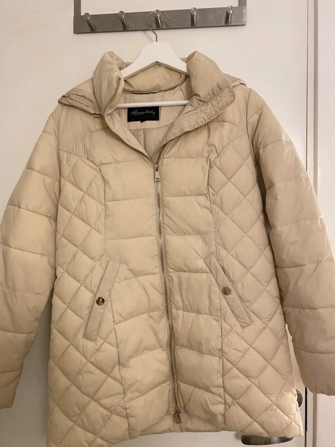 Beige quiltad pufferjacka – Henry Holly – stl S - 2