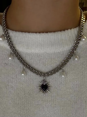 Halsband - Längd 43-48 cm  Kedjestorlek 7mm Rostfritt stål💕