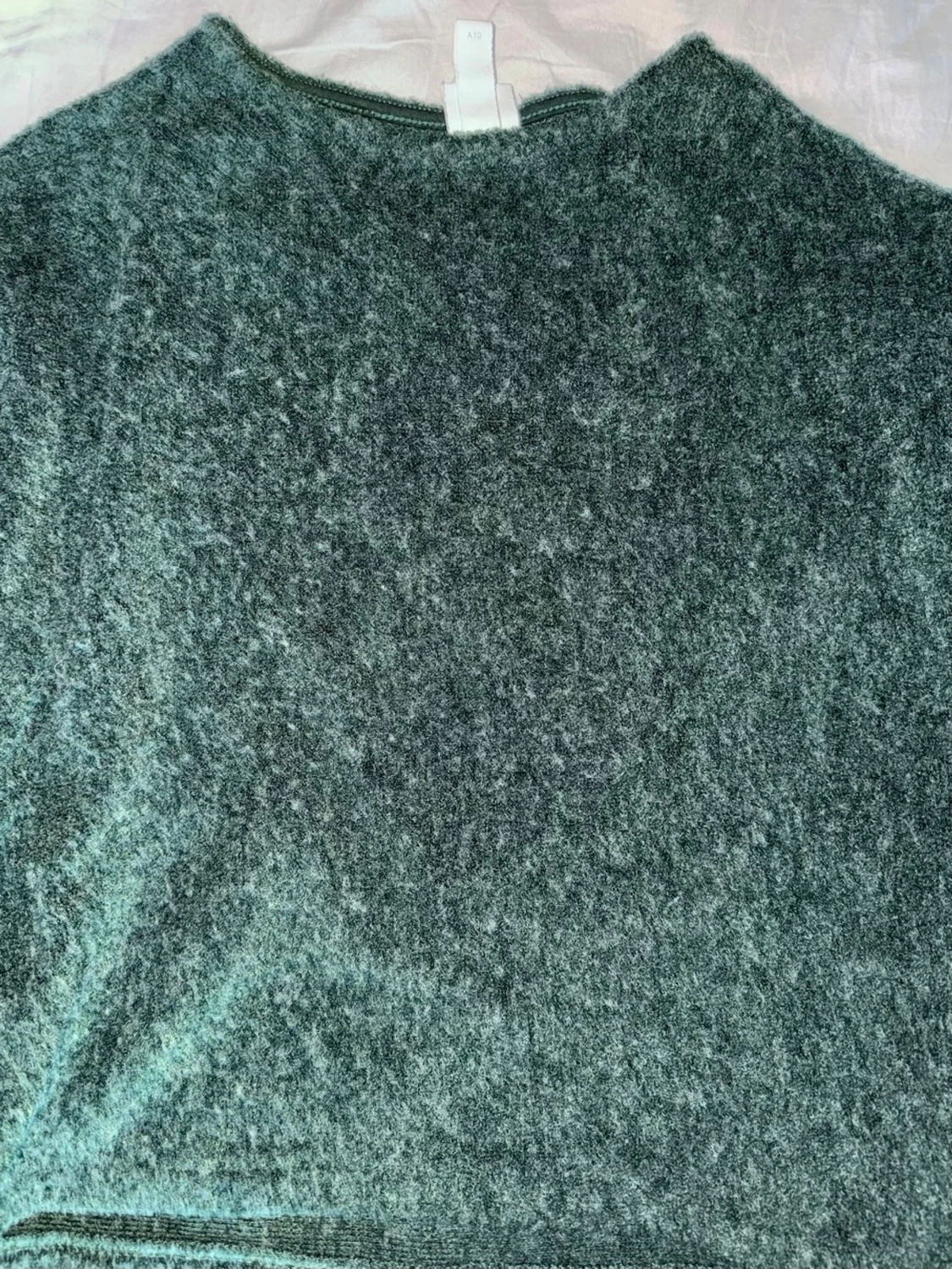 Mörkgrön stickad tröja - 1