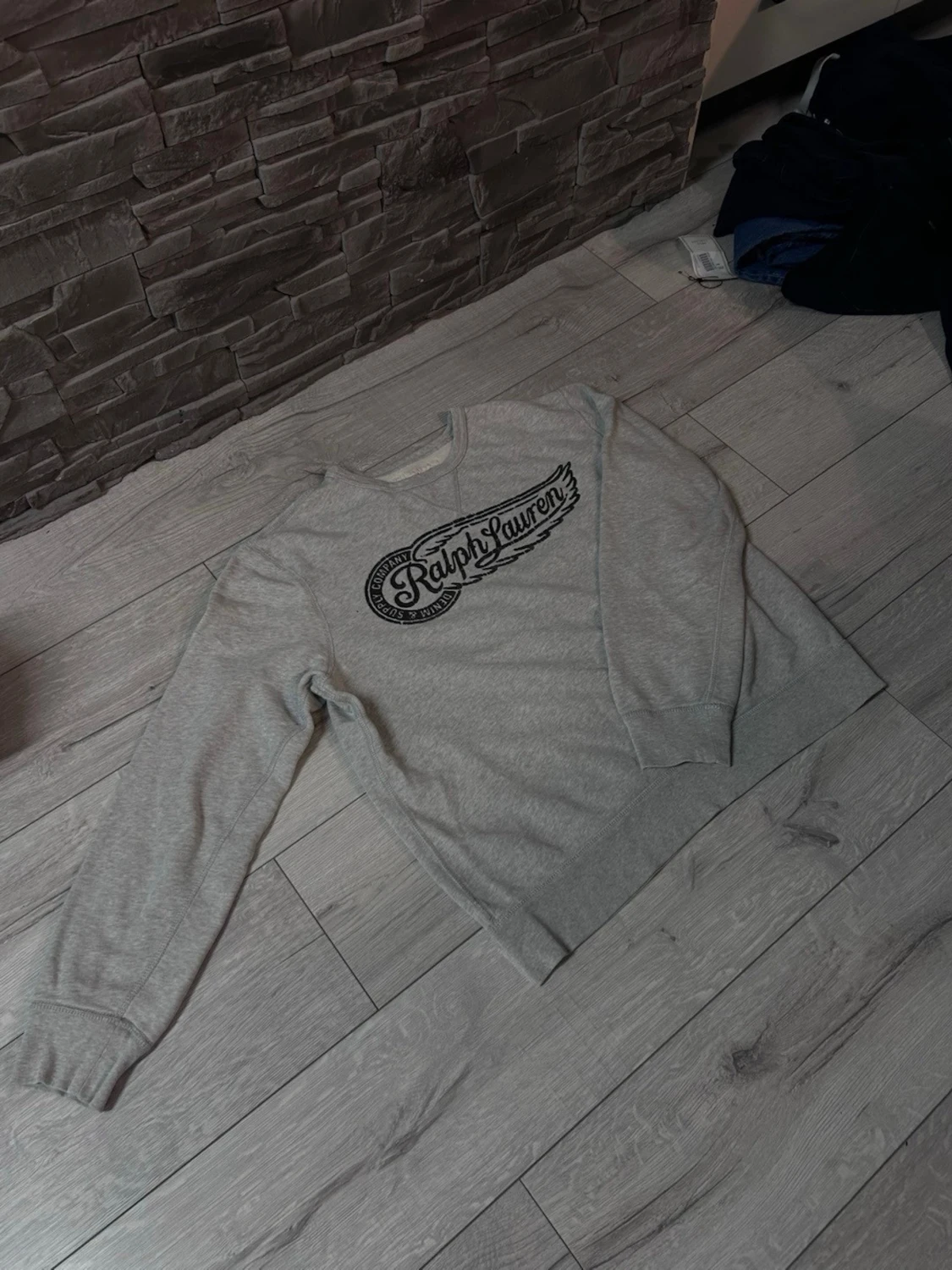 Grå sweatshirt från Ralph Lauren XL - 3