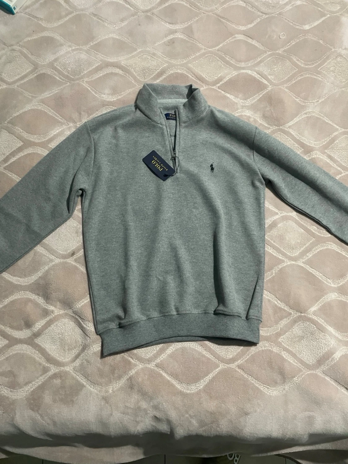 Grå half zip tröja från Polo Ralph Lauren - 2