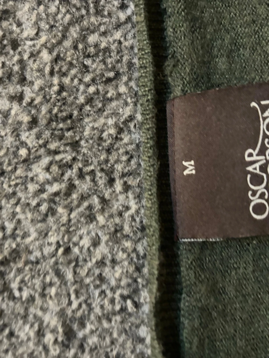 Mörkgrön stickad tröja Oscar Jacobson - 1