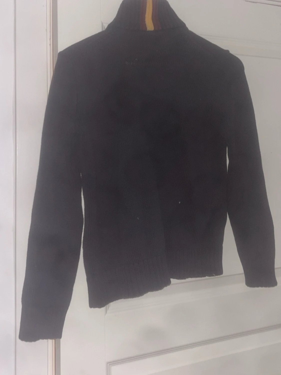 Mörkblå stickad ziptröja Polo Ralph Lauren kolla beskrivningen  - 1