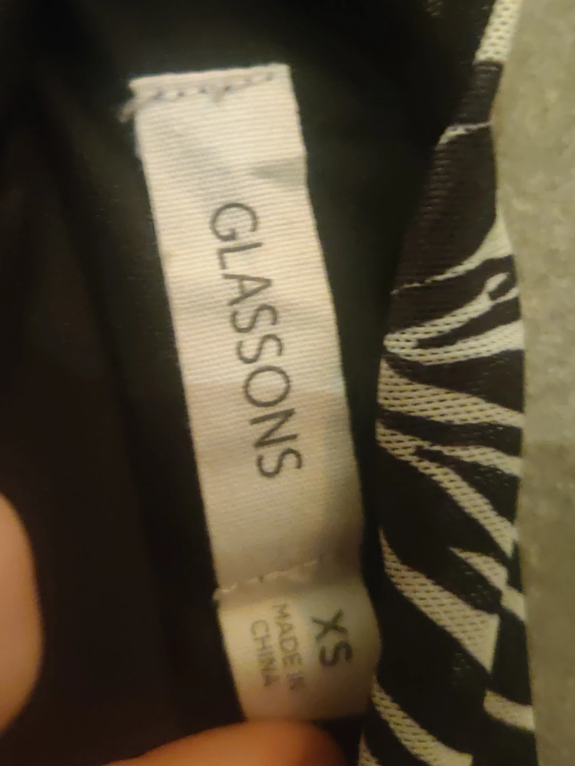 Zebramönstrad kort klänning - 2