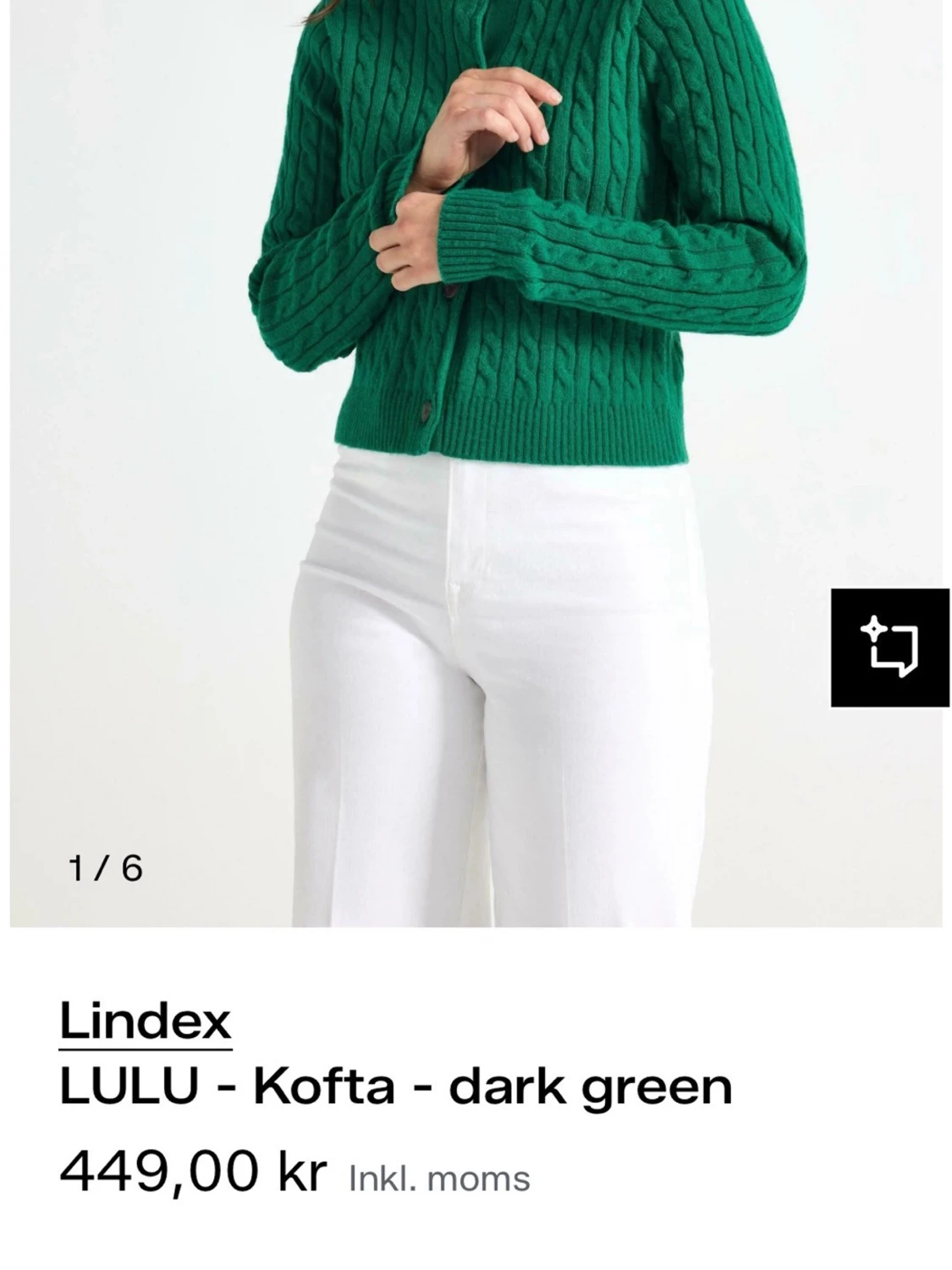 Grön stickad kofta från Lindex - 1