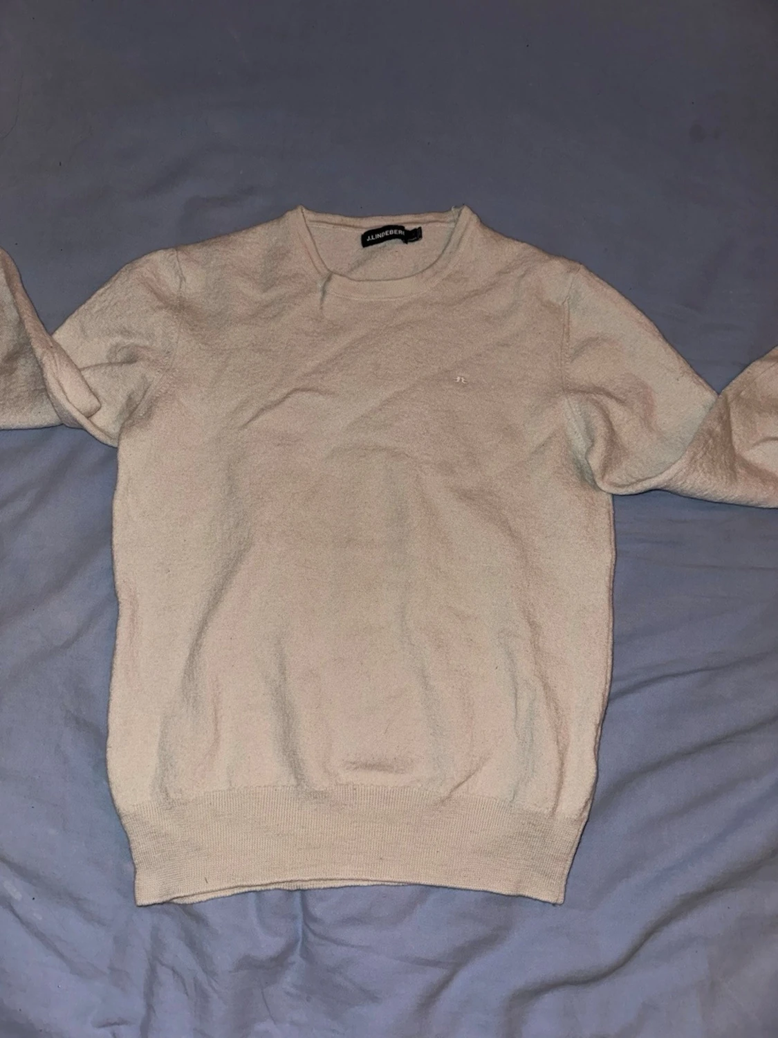 Beige stickad tröja J.Lindeberg