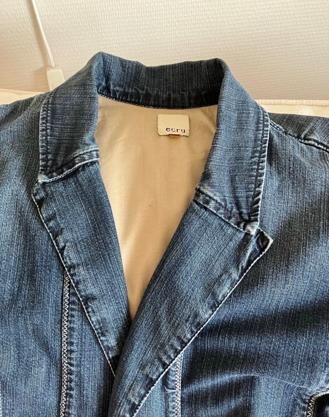 Blå jeanskavaj från Ecru - 1