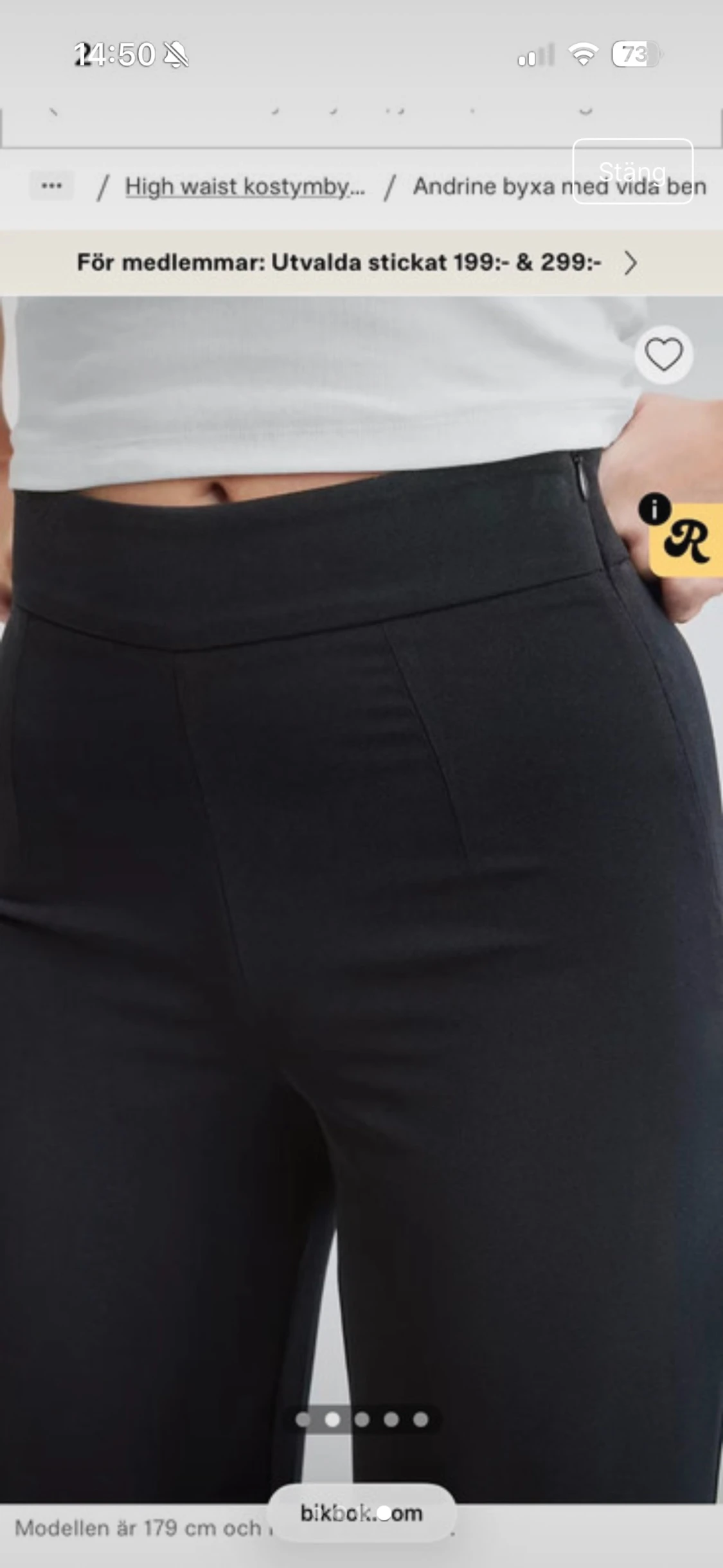 Svarta kostymbyxor med vida ben - 3