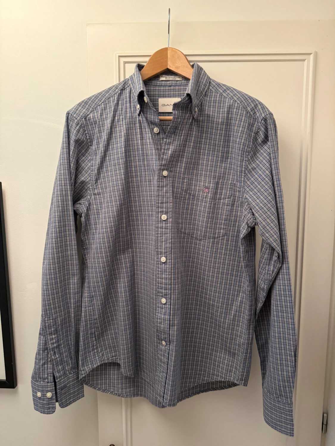 Blårutig skjorta från Gant