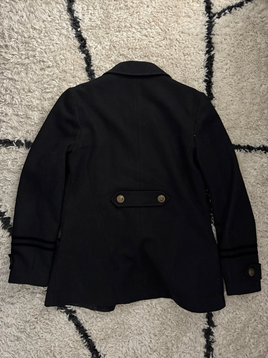 Avant garde asymmetrical double breasted coat - 1