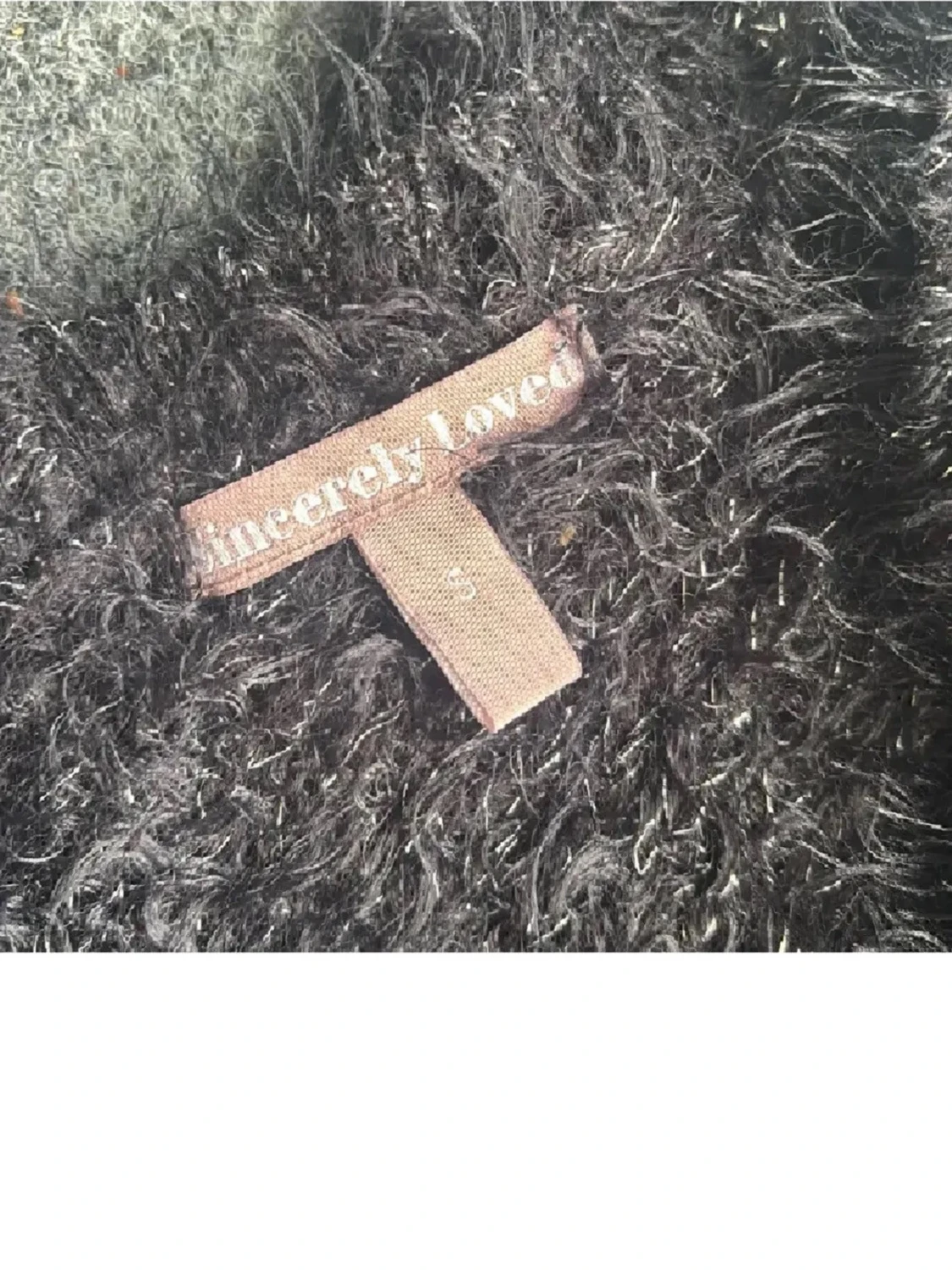 Svart fluffig stickad tröja Sincerely Loved - 2