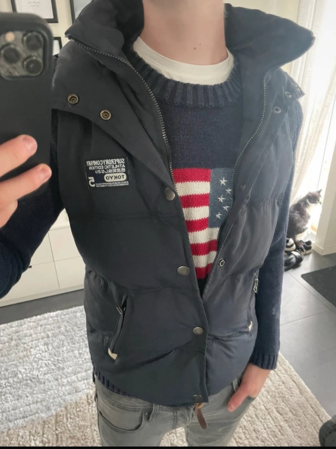 Tvärfet Superdry väst