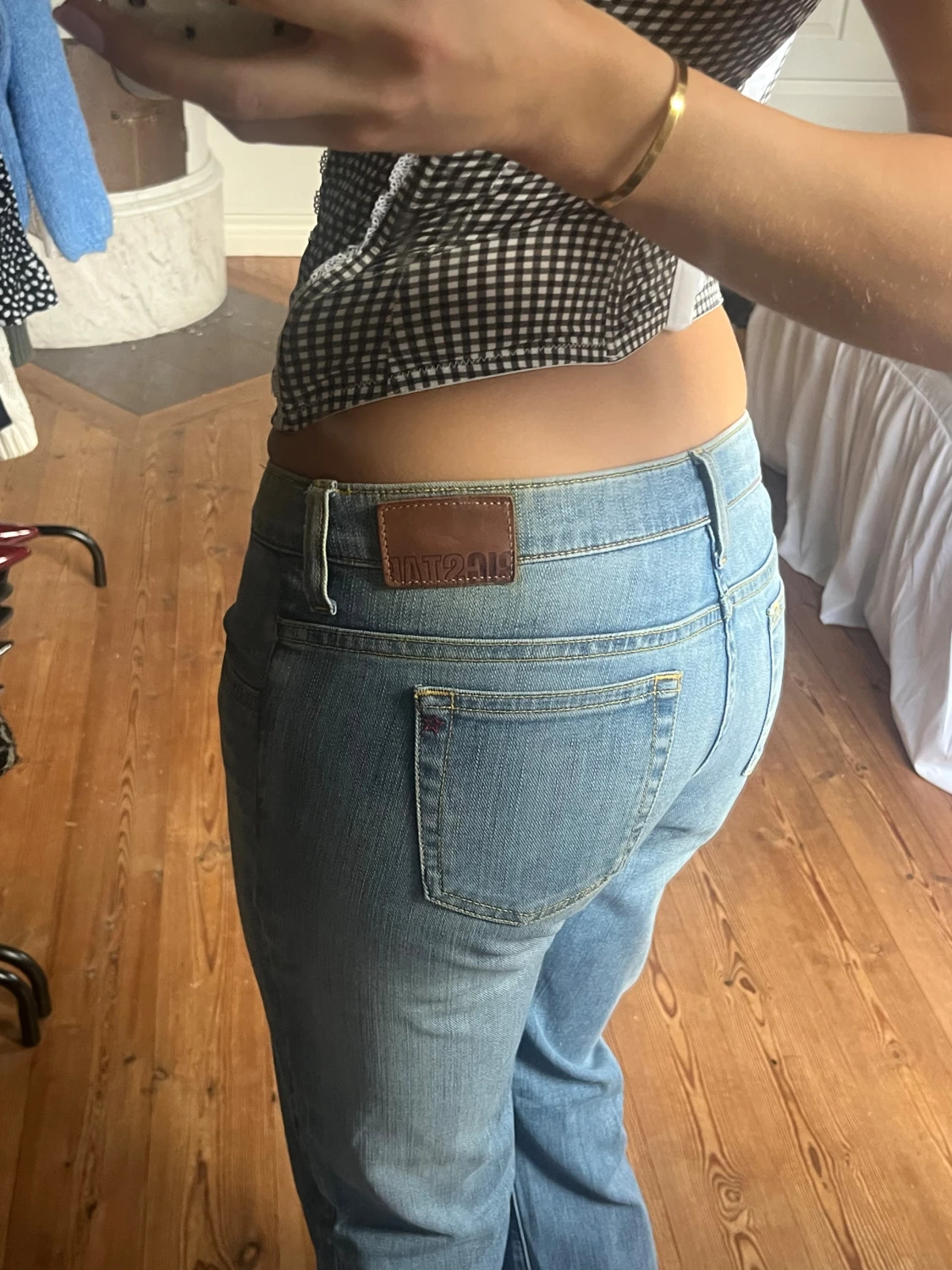 Lågmidjade vintage jeans  - 6