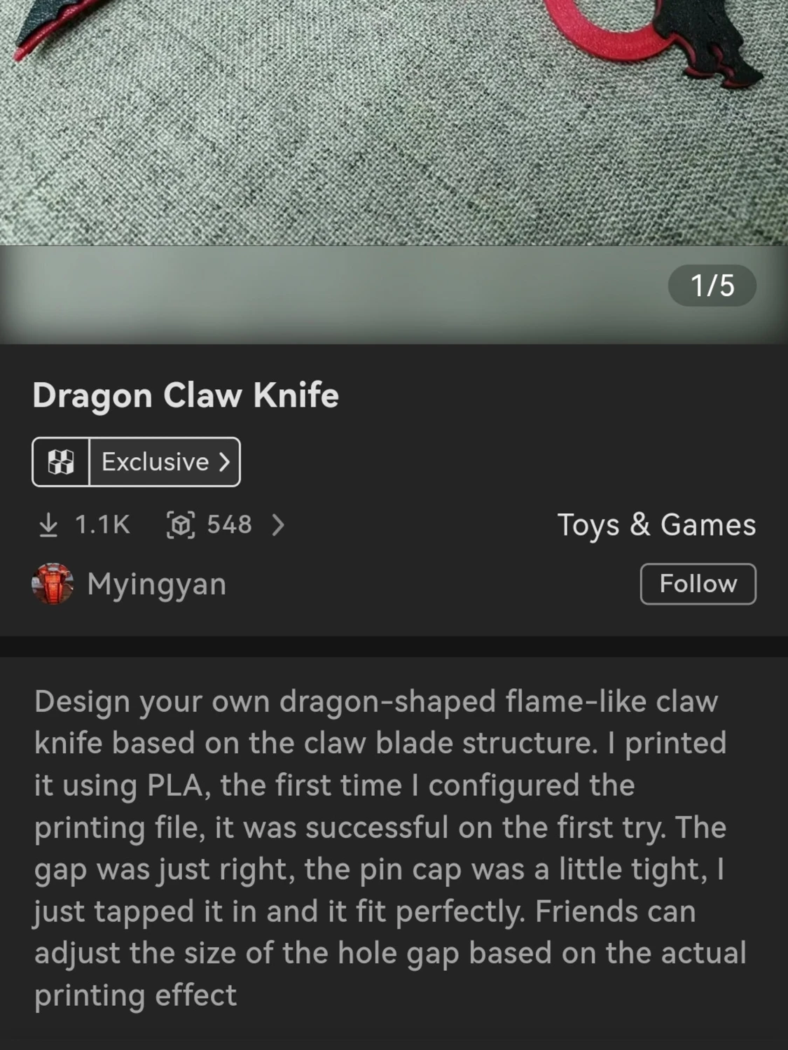 Dragon Claw Knife