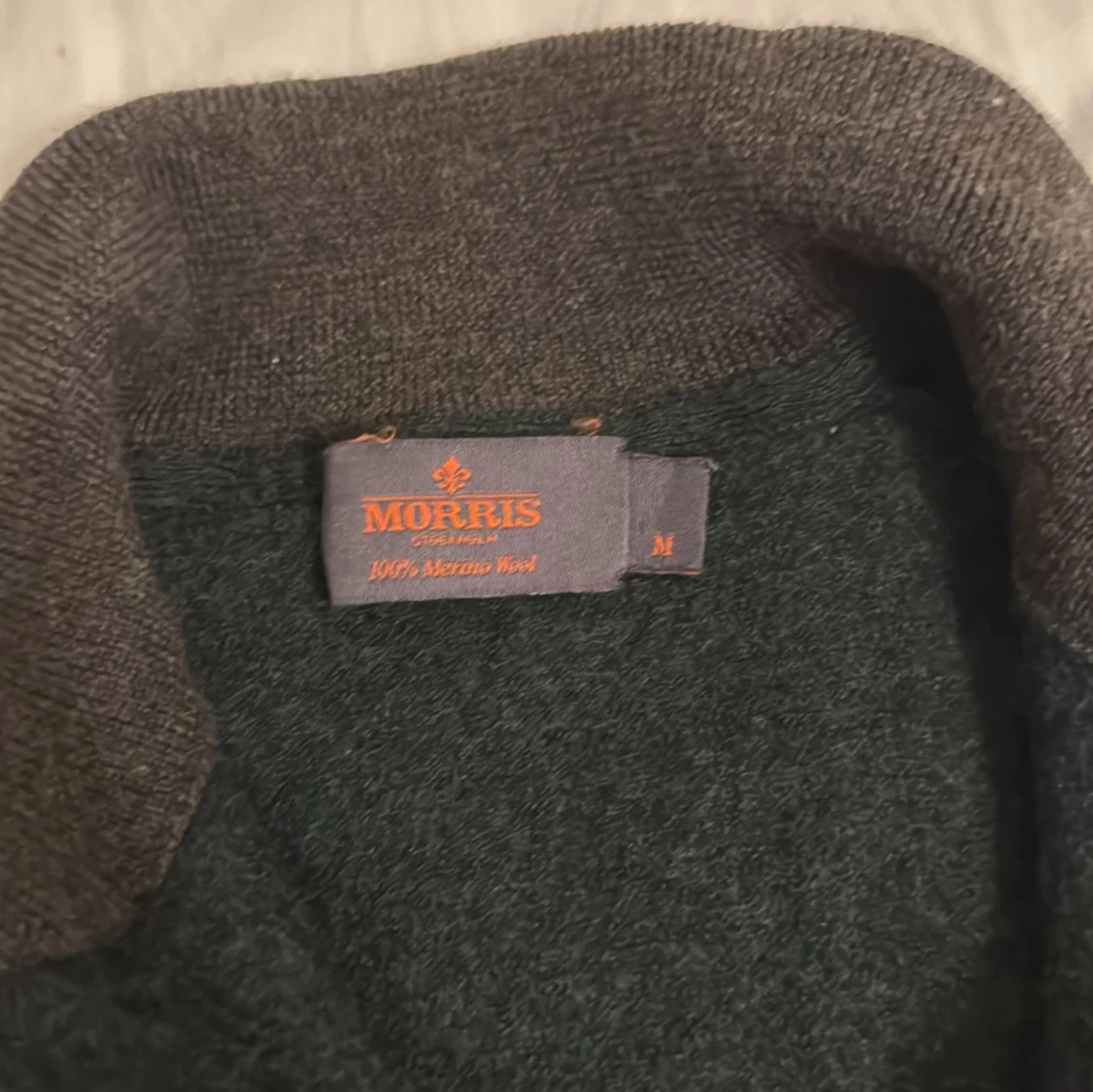 Mörkgrön merinoullströja från Morris - 1