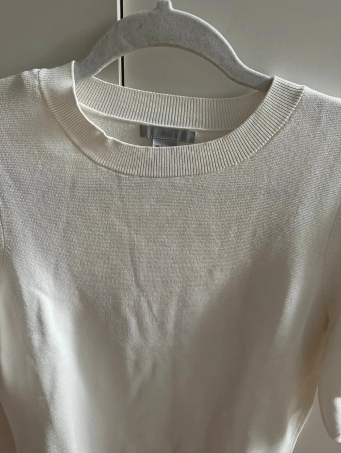 Vit stickad tröja från H&M - 1