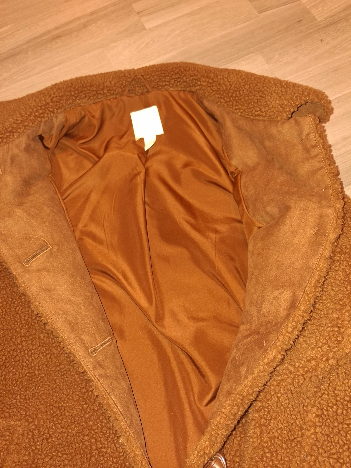 Brun teddyjacka från H&M  - 3