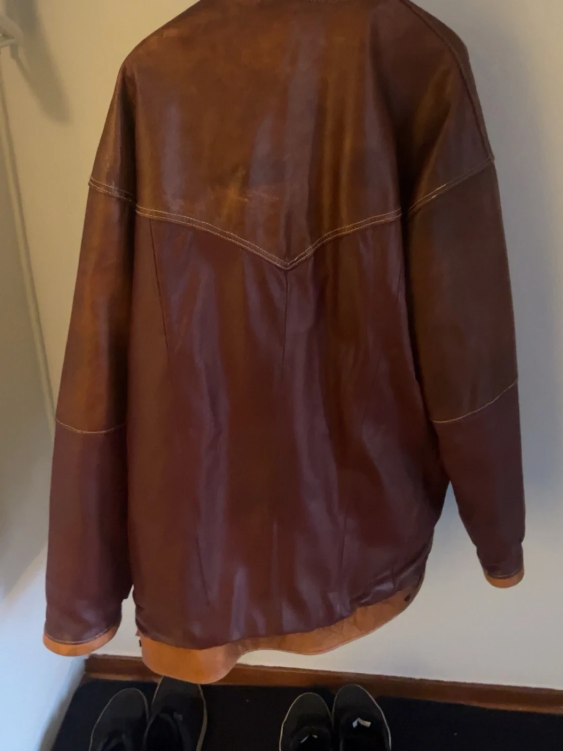 Brun skinnjacka On The Rocks XXL - 1