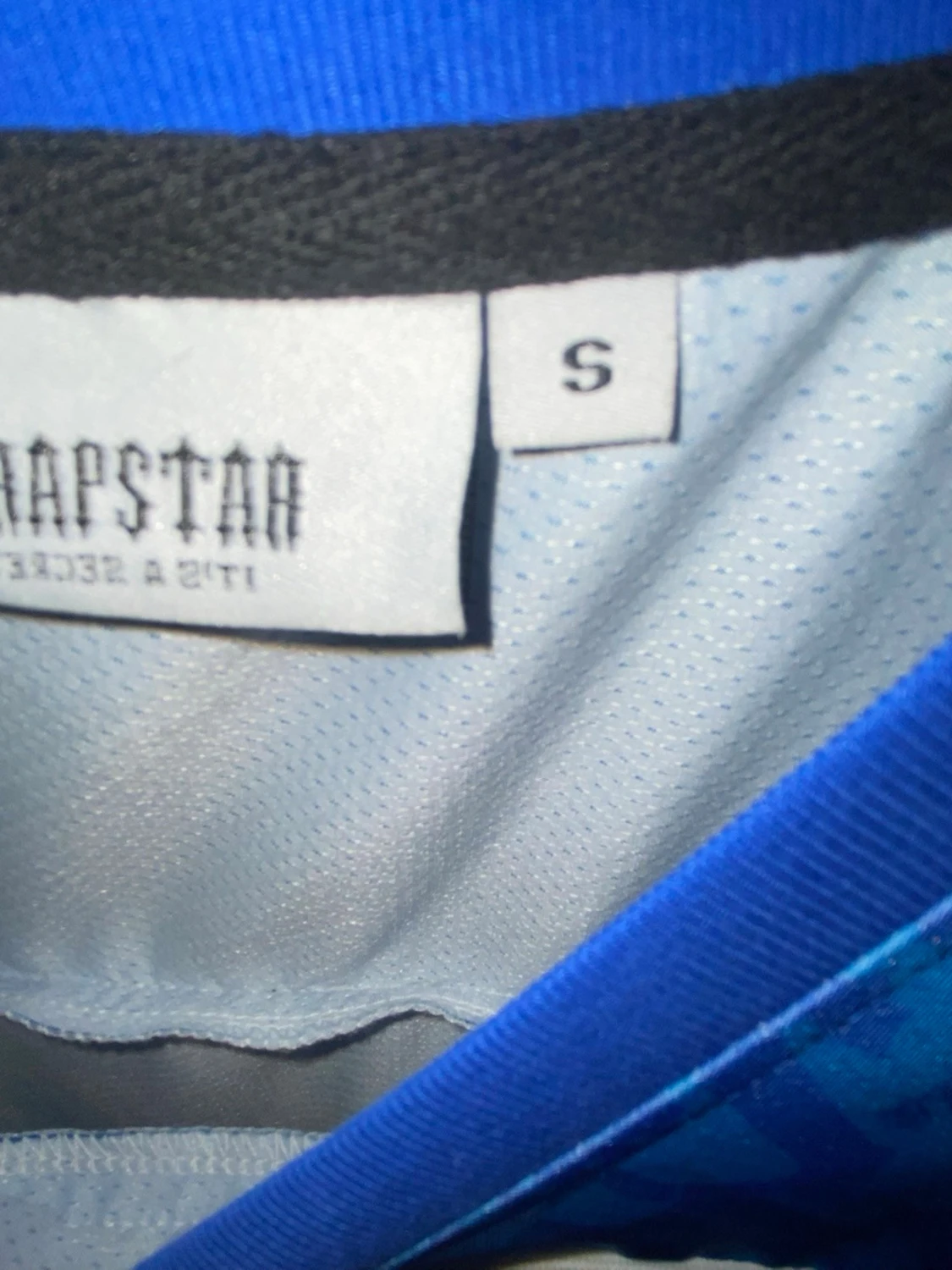 Blå mönstrad Trapstar topp S - 2