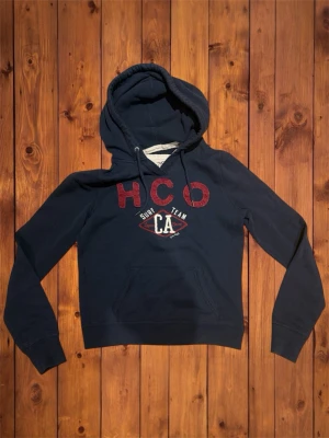 Vintage HCO Hollister hoodie (sällsynt) - Säljer denna vintage, sällsynta och asfeta HCO hoodien från Hollister. Den är riktigt fet och har snygg design på framsidan. Priset är diskuterbart. Storlek är M och se måtten nedan B=56cm A=48cm