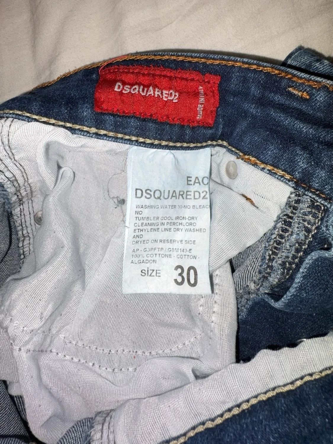 Blå distressed jeans från Dsquared2 - 2